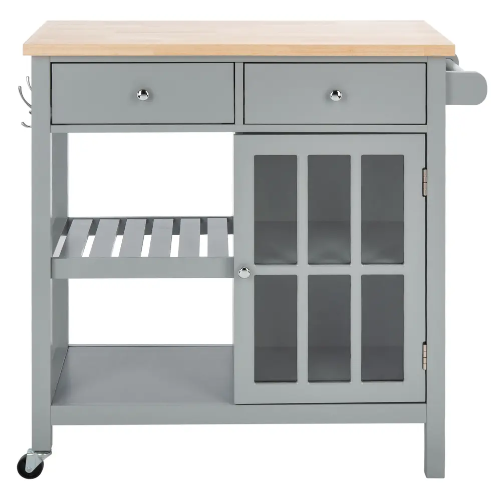 Locklyn 1 Door 2 Drawer 2 Shelf Kitchen Cart