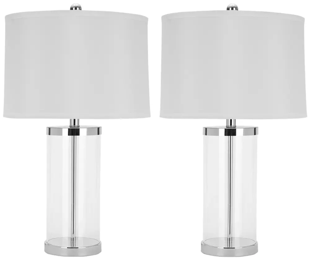 Jeanie 25 Inch H Glass Cylinder Lamp