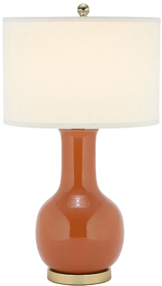 Orange 27.5 Inch H Ceramic Paris Lamp