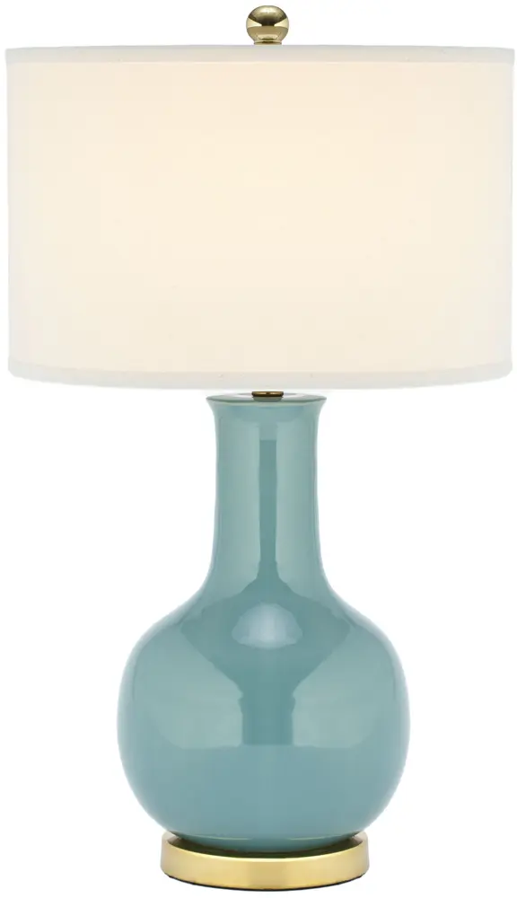 Sky 27.5 Inch H Blue Ceramic Paris Lamp