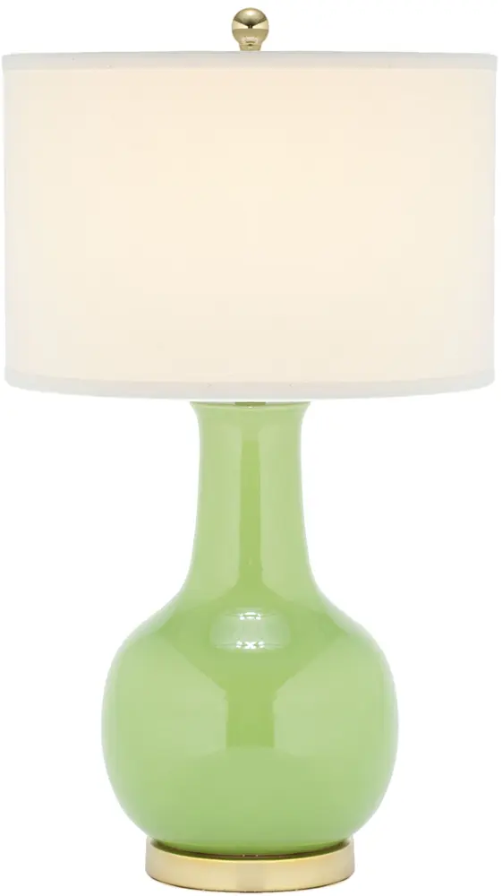 Green 27.5 Inch H Ceramic Paris Lamp