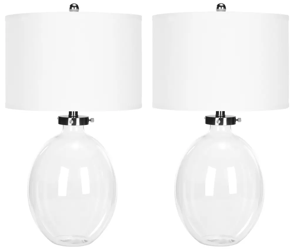 Neville 26 Inch H Clear Glass Table Lamp