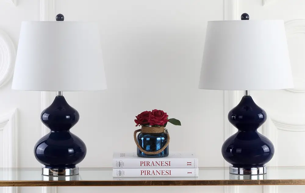 Eva 24 Inch H Double Gourd Glass Lamp