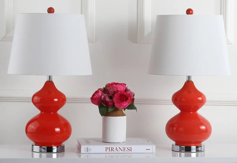 Eva 24 Inch H Double Gourd Glass Lamp