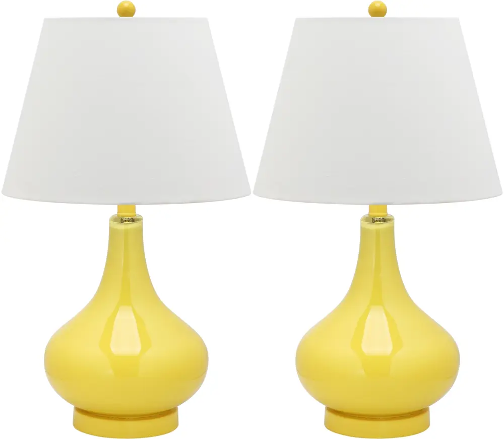 Amy 24 Inch H Gourd Glass Lamp