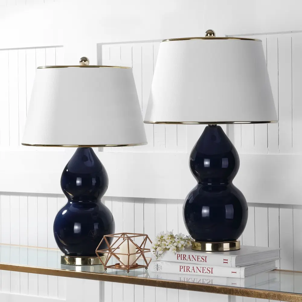 Jill 26.5 Inch H Double  Gourd Ceramic Lamp