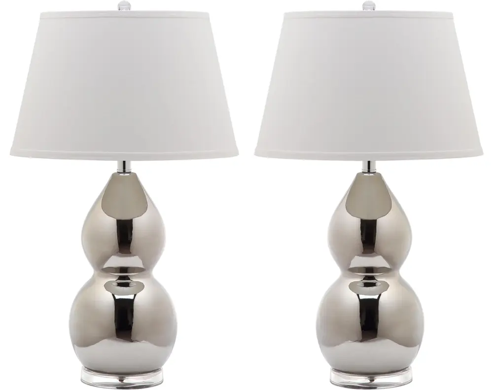Jill 26.5 Inch H Double  Gourd Ceramic Lamp