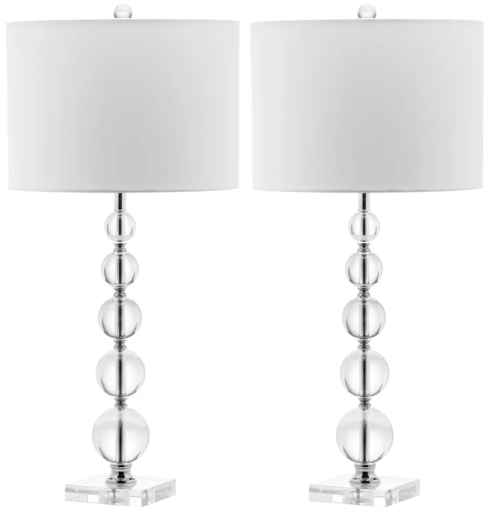 Liam 29 Inch H Stacked Crystal Ball Lamp