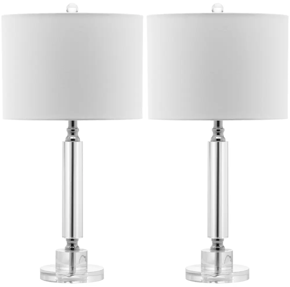 Deco 24.5 Inch H Column Crystal Lamp