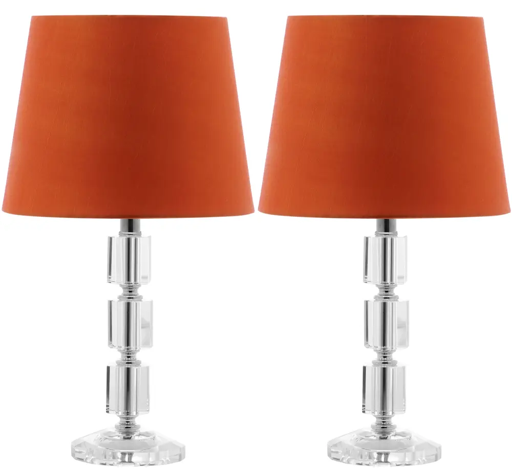 Erin 16 Inch H Crystal Cube Lamp