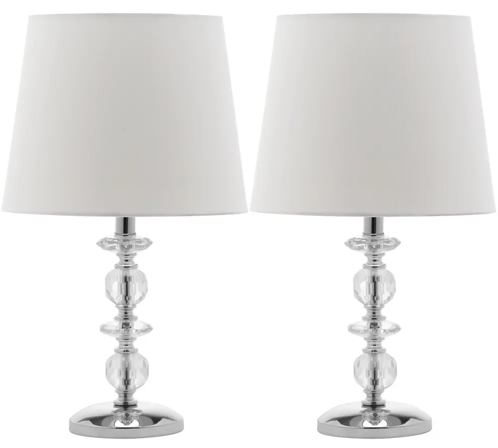 Derry 15 Inch H Stacked Crystal Dark Grey Lamp