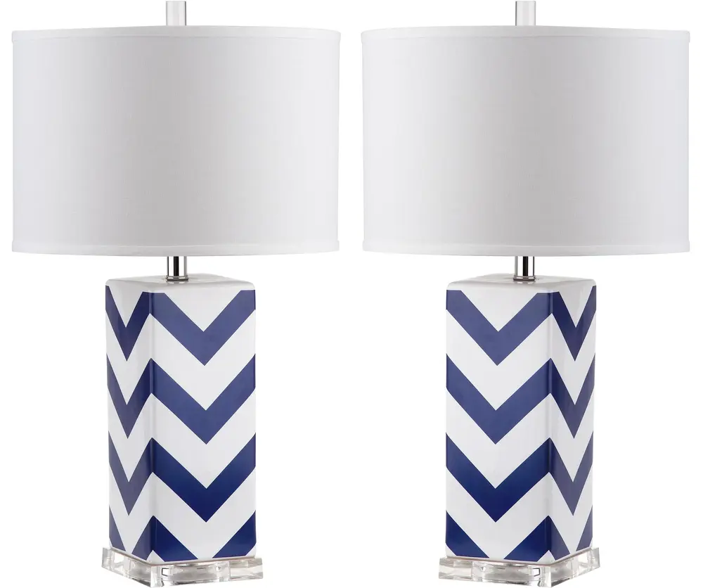 Chevron 27 Inch H Stripe Table Lamp