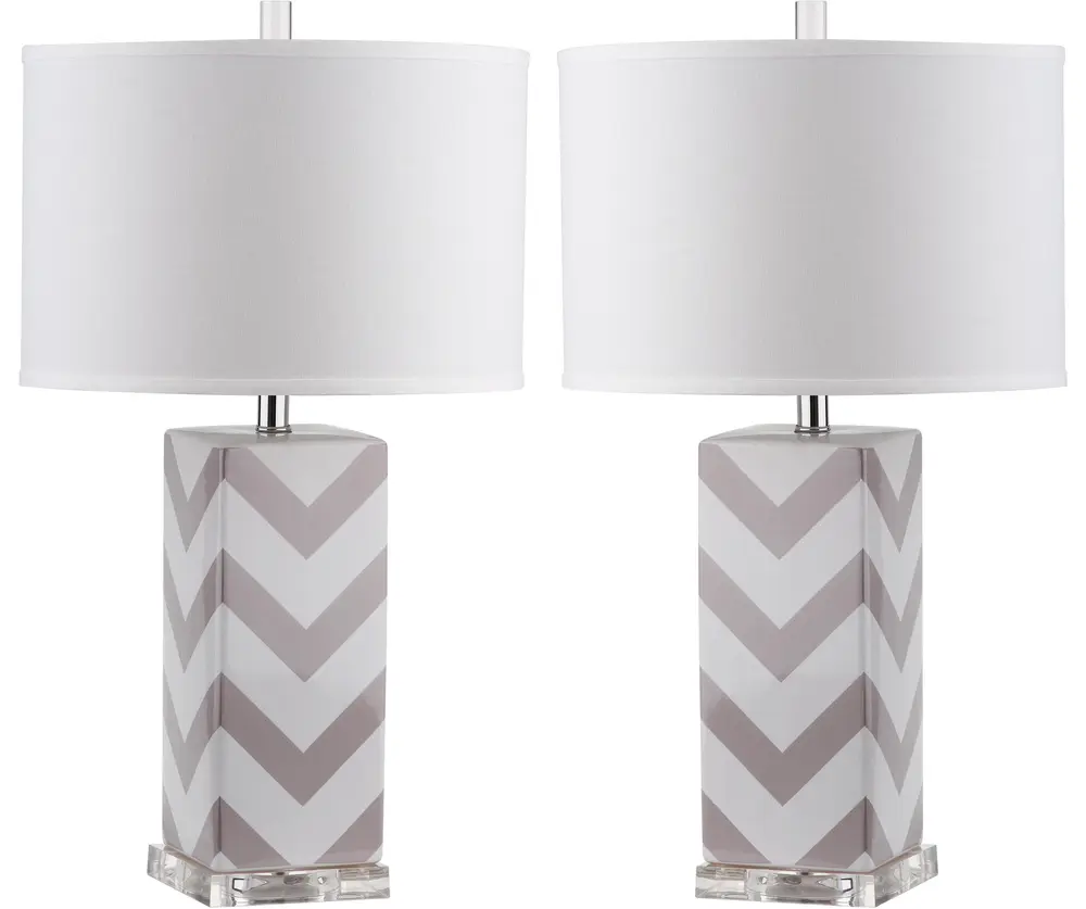 Chevron 27 Inch H Stripe Table Lamp