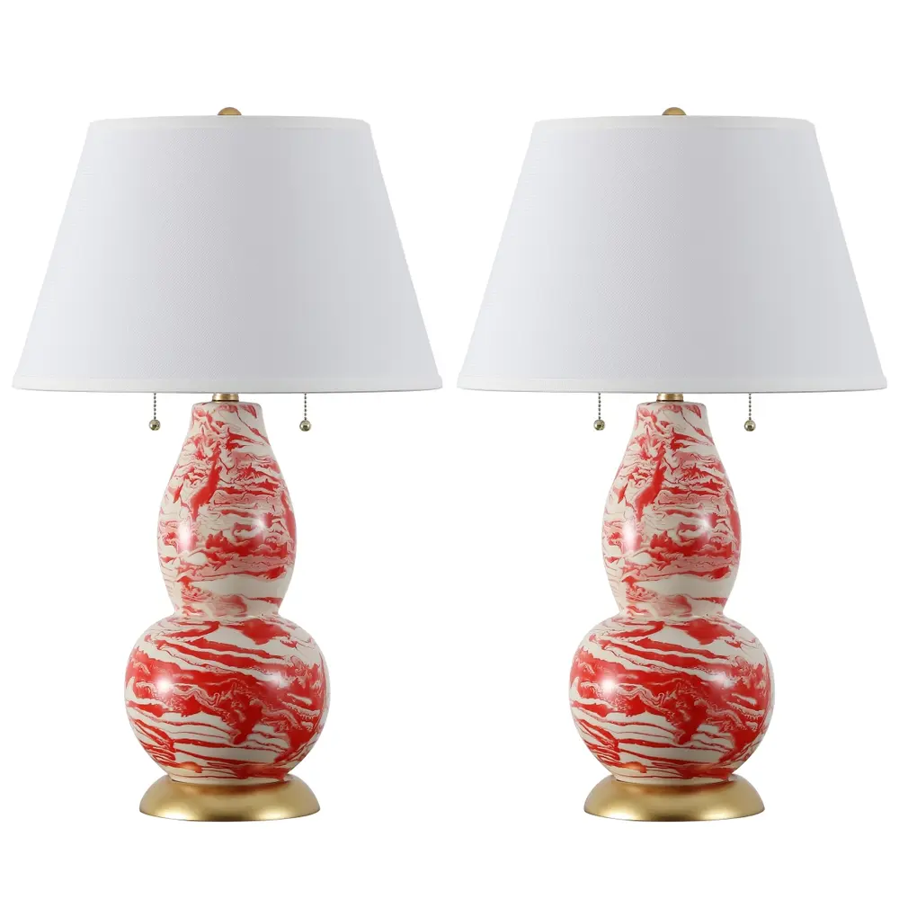 Color Swirls  28 Inch H Glass Table Lamp