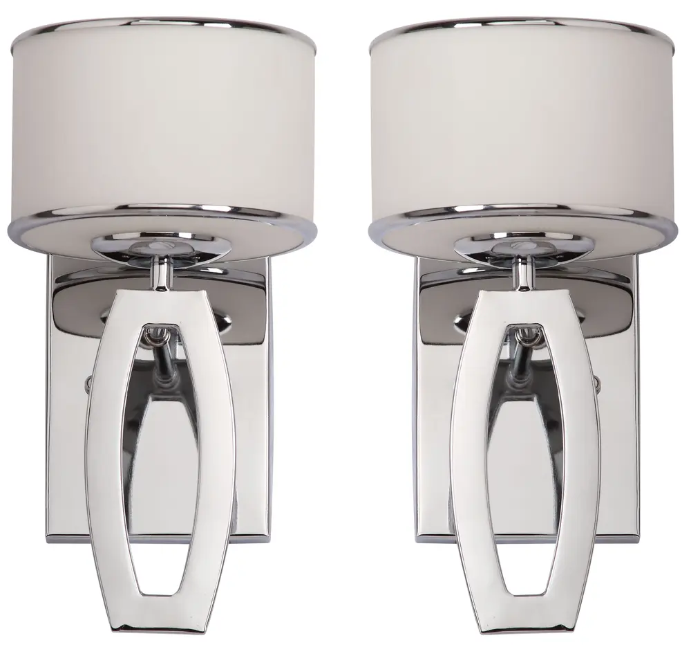 Lenora 2 Light Chrome 12.75 Inch H Drum Sconce
