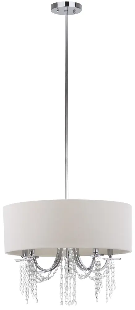 Cotillion 5 Light Chrome Beaded 22 Inch Dia Adjustable Pendant