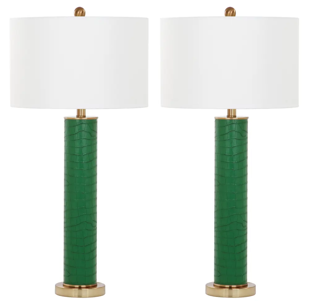 Ollie 31.5 Inch H Faux Alligator Table Lamp