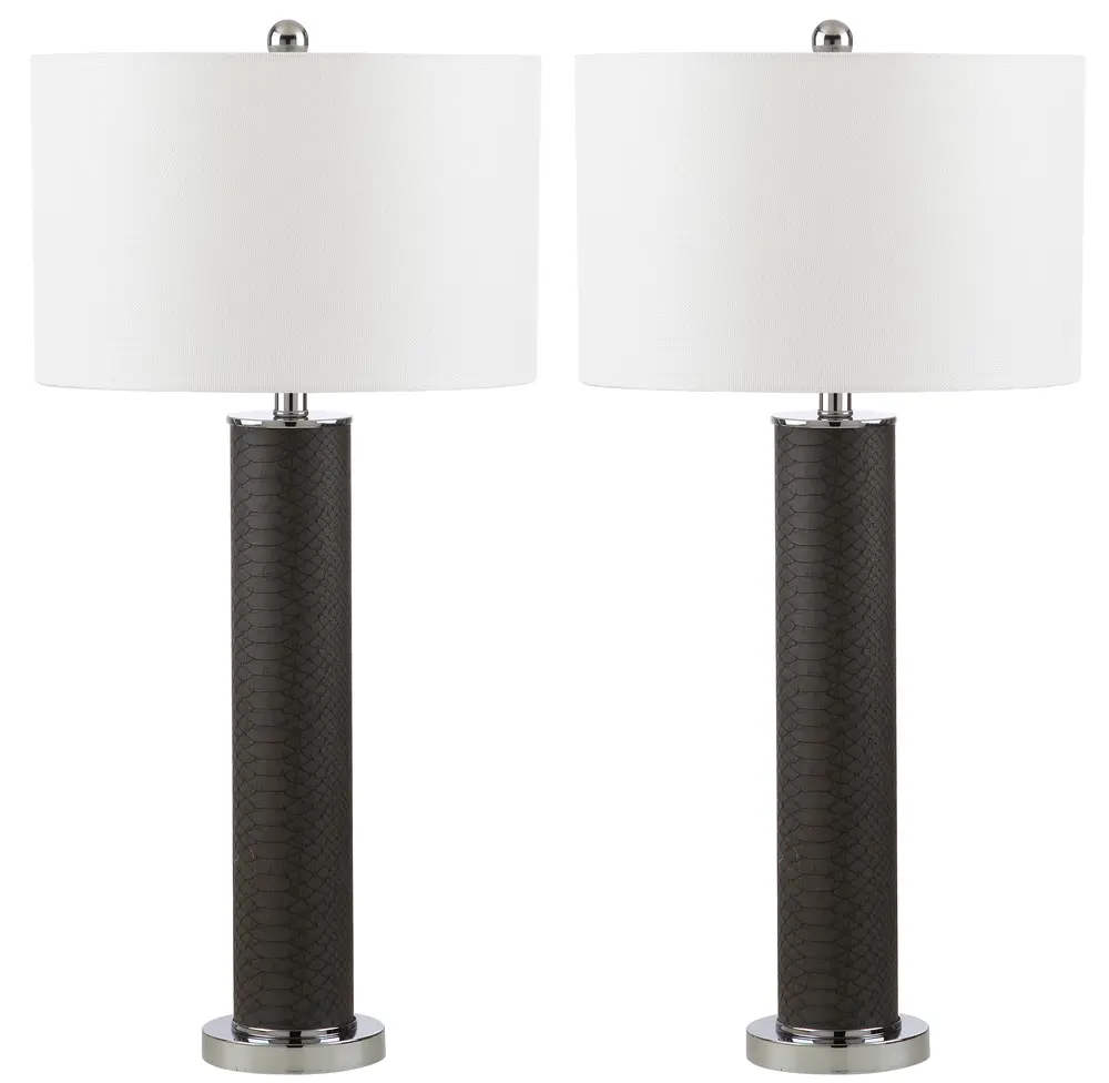 Ollie 31.5 Inch H Faux Snakeskin Table Lamp