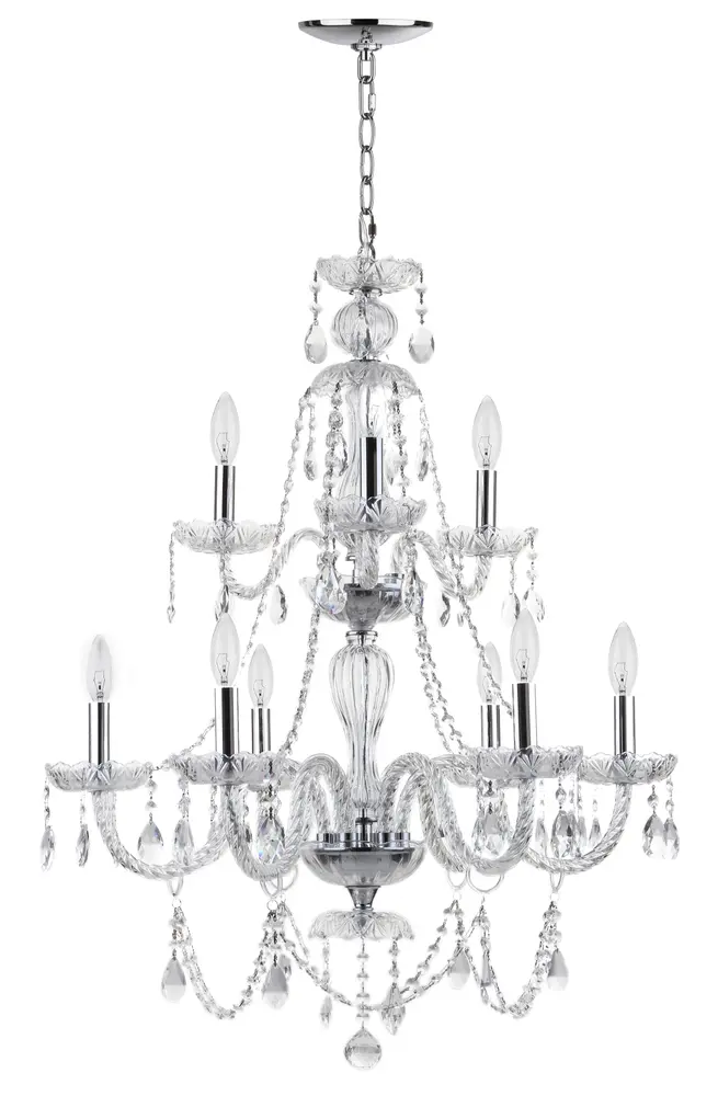 Aura 9 Light 26 Inchdia Adjustable Beaded Chandelier