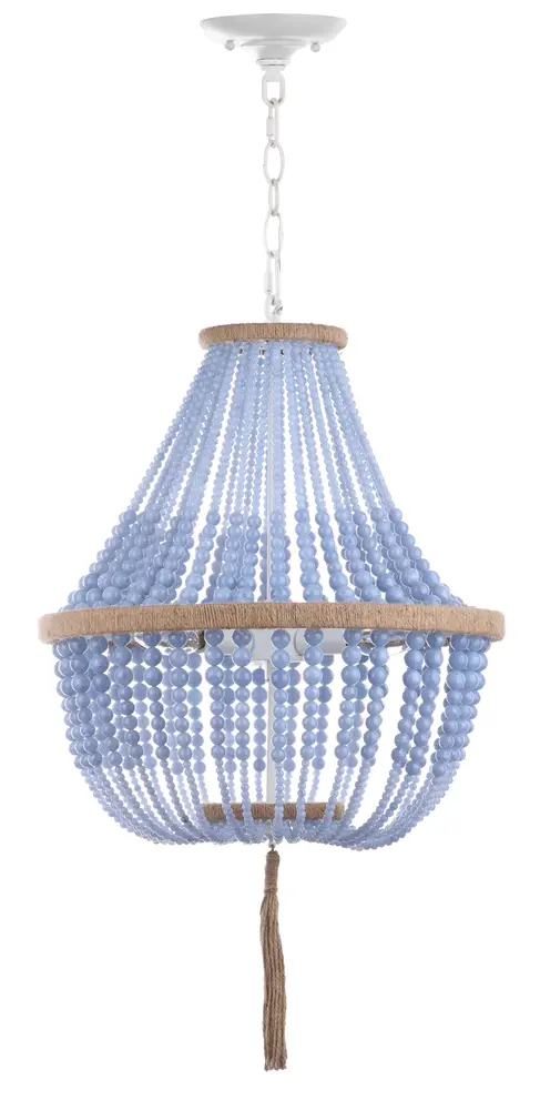 Lush Kristi 3 Light 16.5 Inch Dia Blue Beaded Pendant