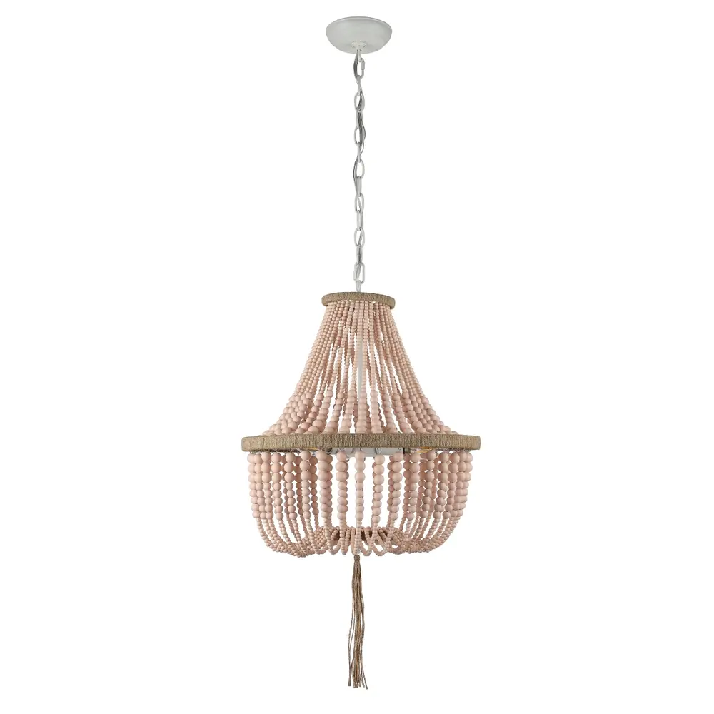 Lush Kristi 3 Light 16.5 Inch Dia Blush Beaded Pendant