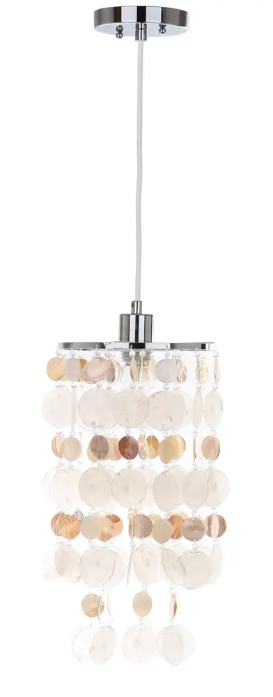 Modern Capiz 1 Light 9 Inch Dia Pendant