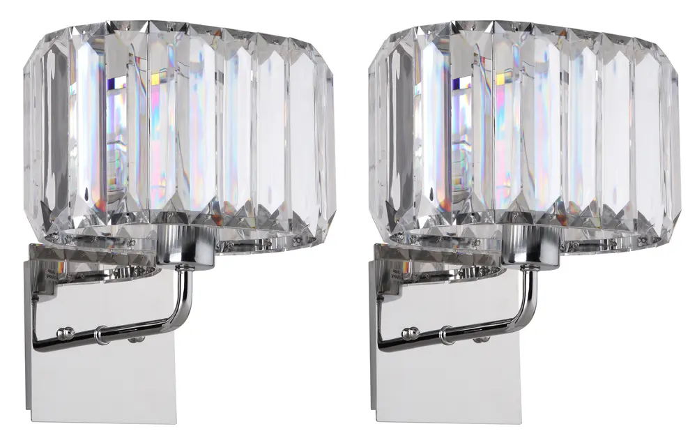 Athena Chrome 11.25 Inch H Acrylic Wall Sconce