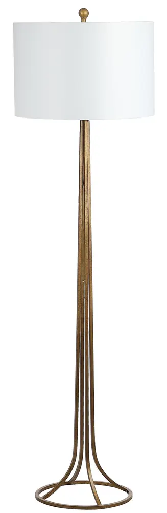 Draven, 60 Inch, Antique Bronze, Iron/Crystal Floor Lamp