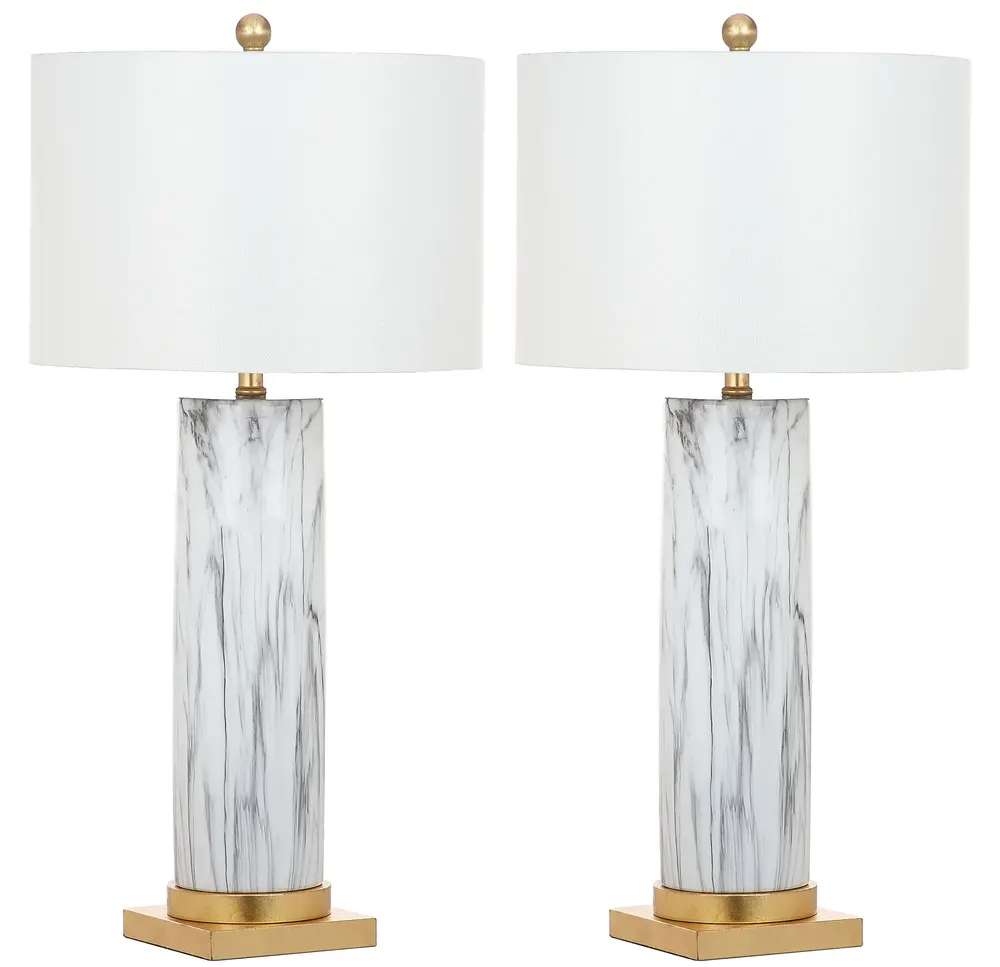 Sonia Faux Marble 31.25 Inch H Table Lamp