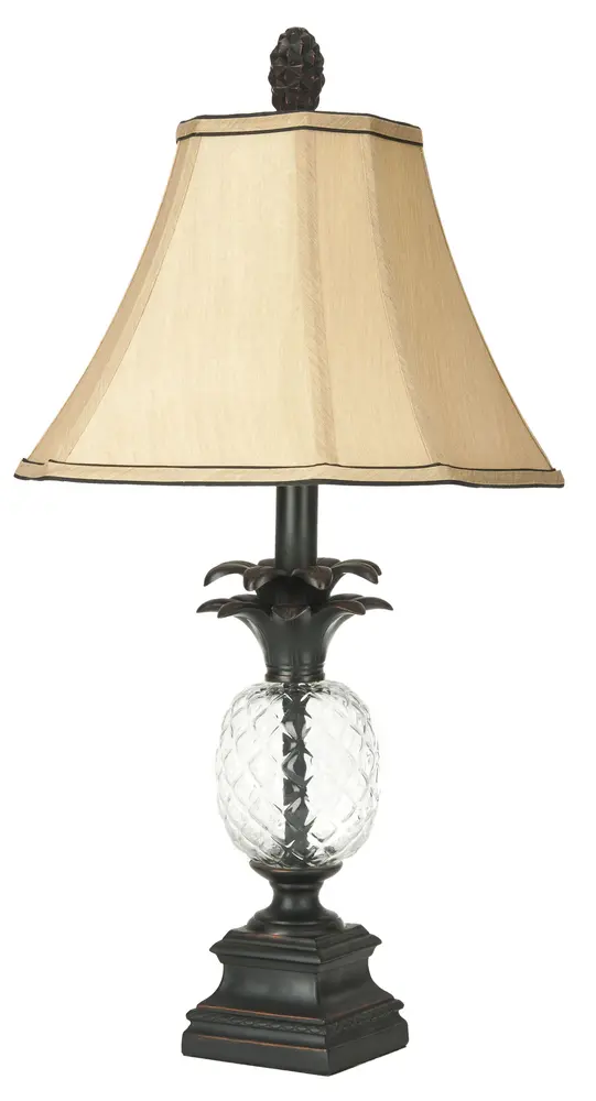 Alanna 24 Inch H Glass Pineapple Lamp
