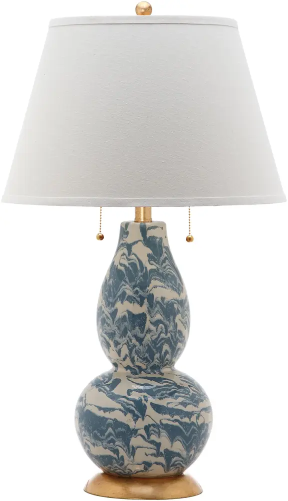 Color Swirls  28 Inch H Glass Table Lamp