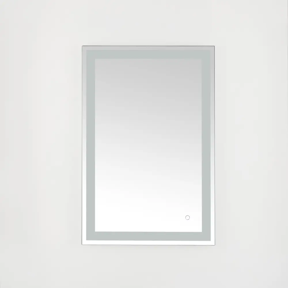 Hyatt, 24 Inch, Silver/White, Aluminum Led Mirror