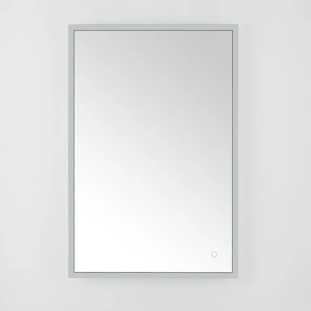 Houston, 24 Inch, Silver/White, Aluminum Led Mirror