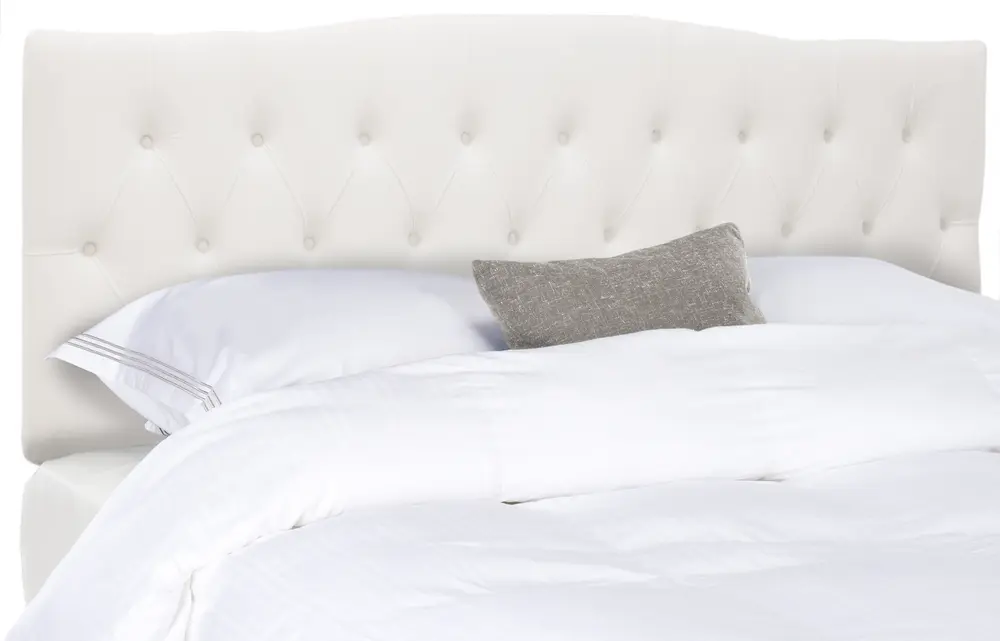 Axel White Tufted  Headboard