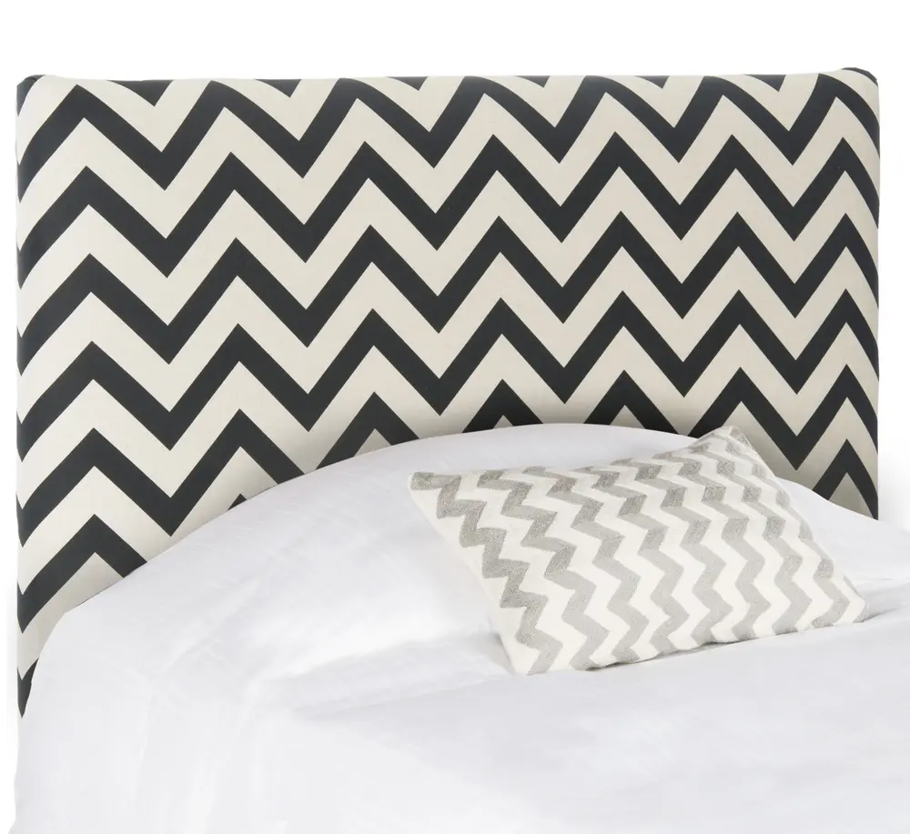 Ziggy Black & White Zig Zag Headboard