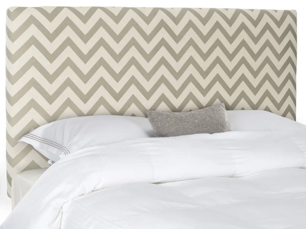 Ziggy Grey & White Zig Zag Headboard