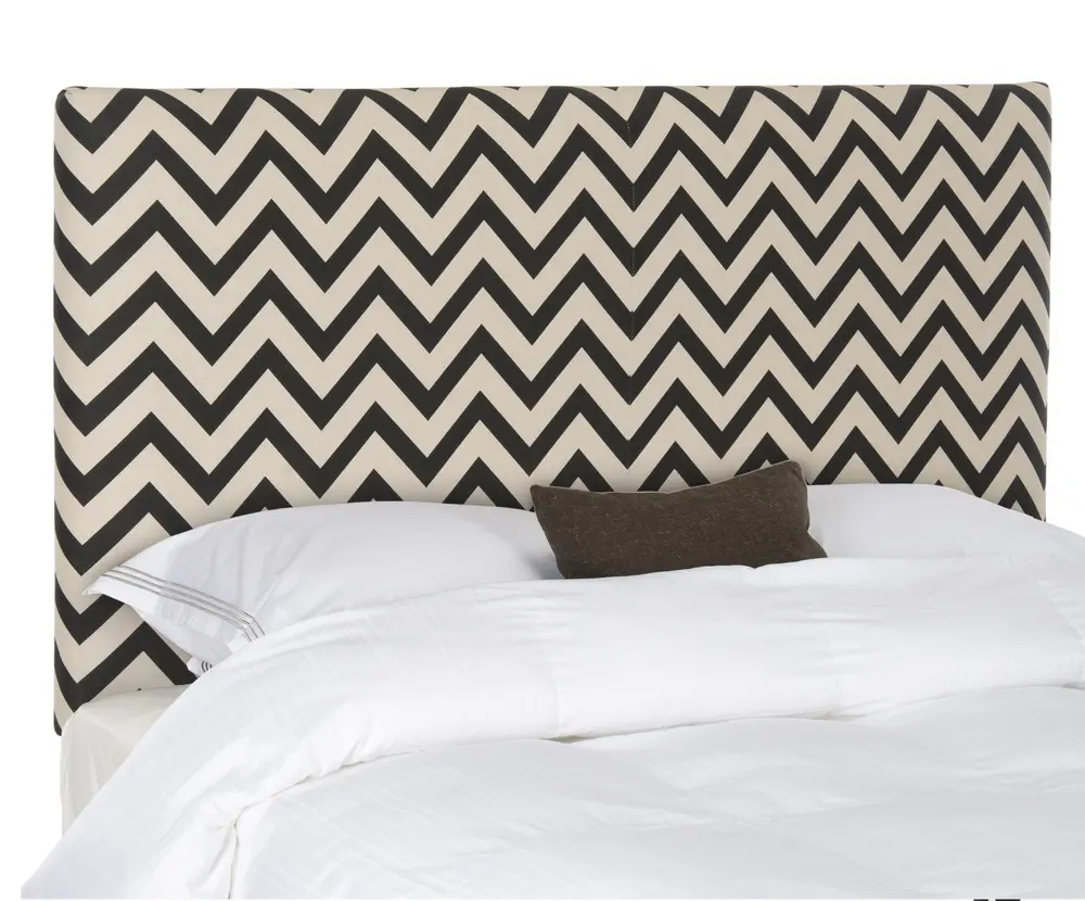 Ziggy Black & White Zig Zag Headboard