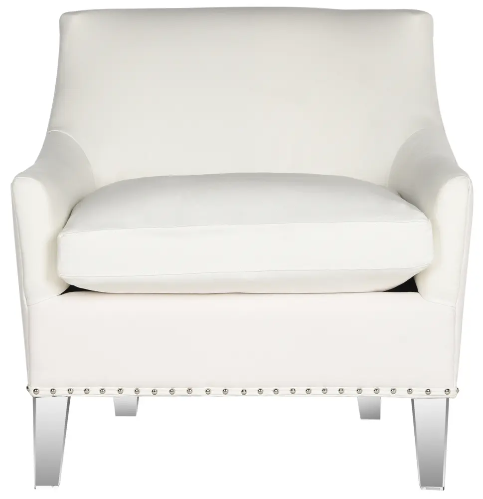 Burbank Acrylic Club Chair/White