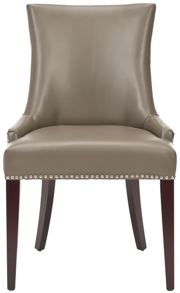 Becca 19H Leather Dining Chair   Silver Nail Heads