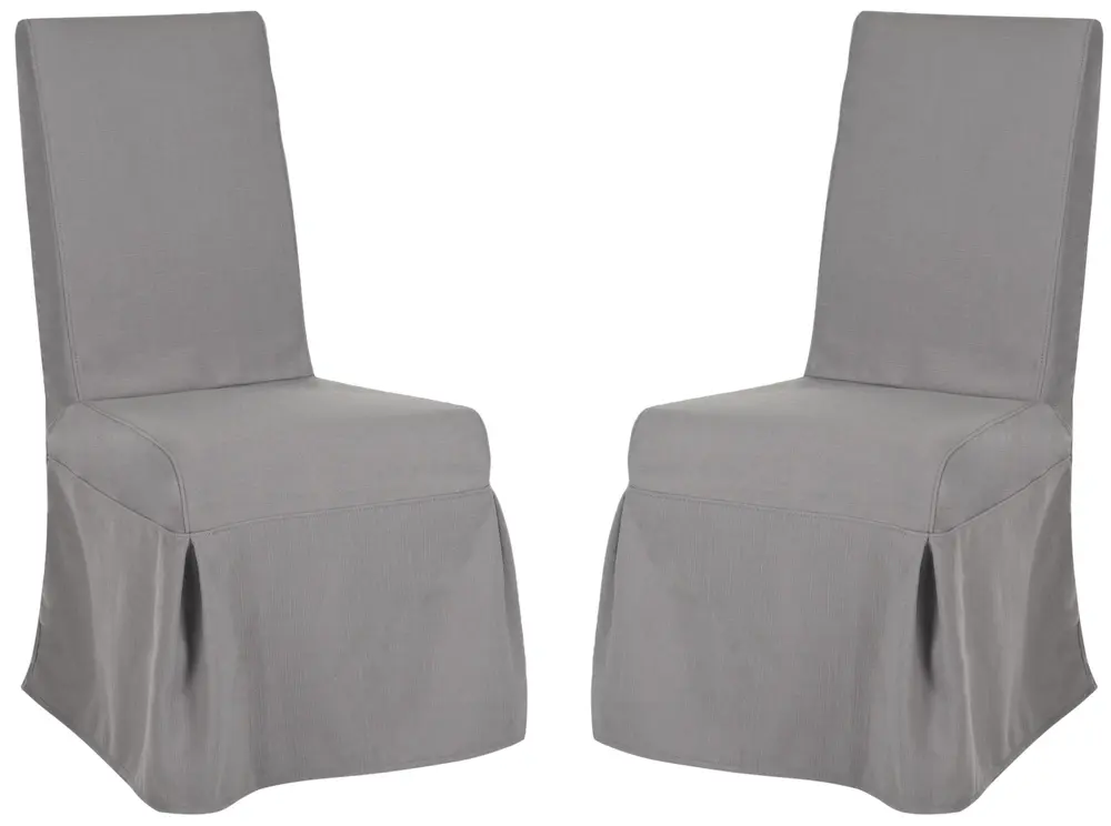 Adrianna 19H Linen Slipcover Chair (Set Of 2)