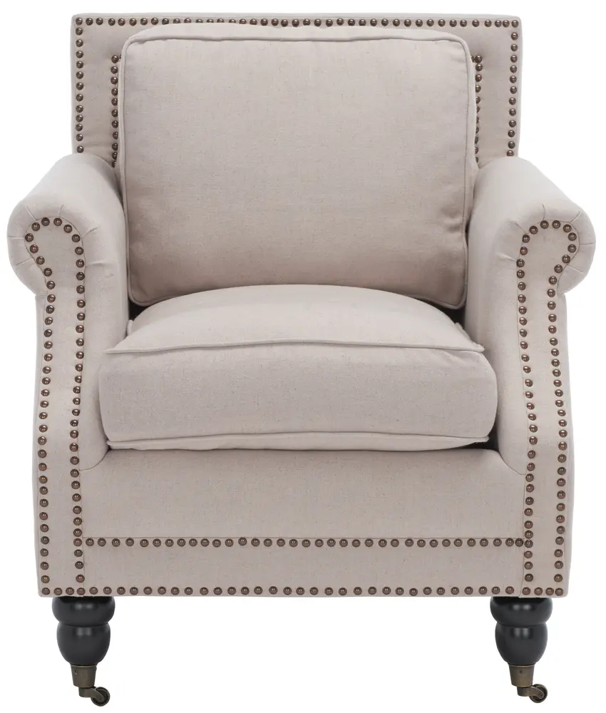 Karsen Club Chair W/ Brass Nail Heads