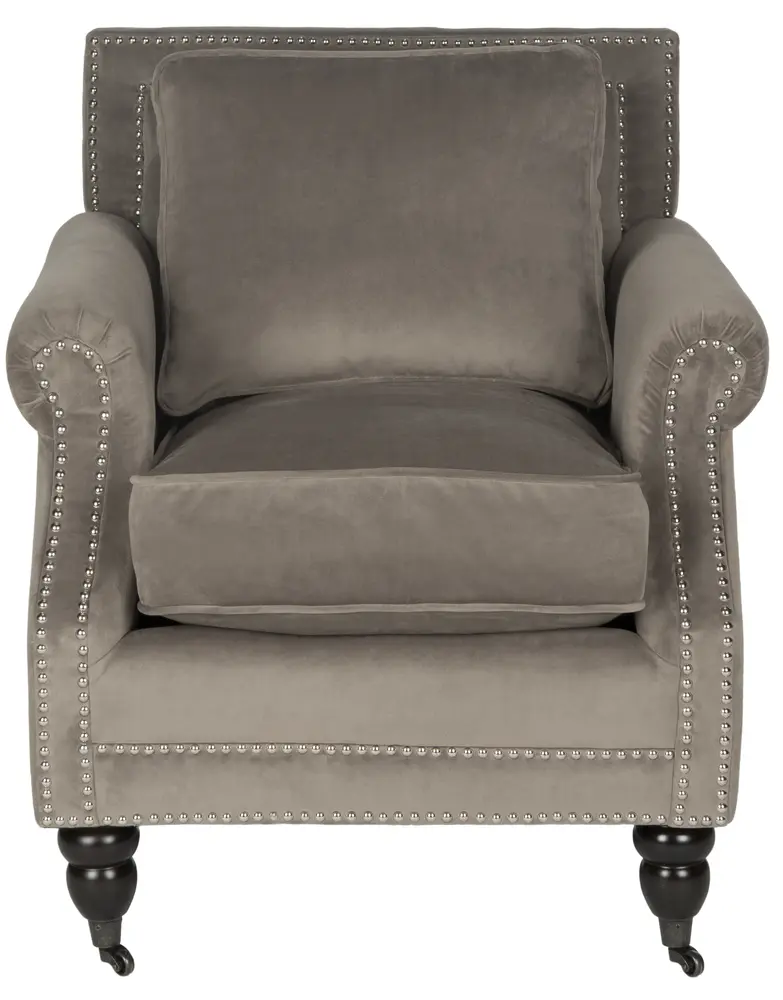 Karsen Club Chair W/ Silver Nail Heads