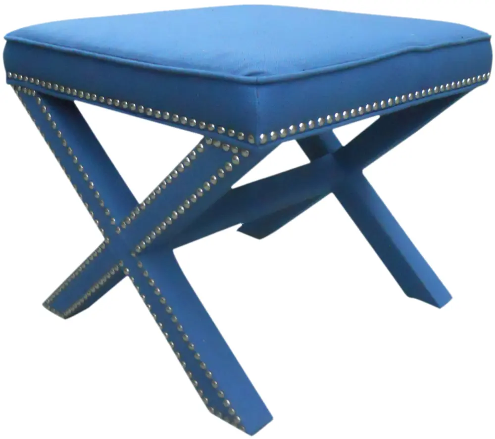 Palmer Ottoman   Silver Nail Heads