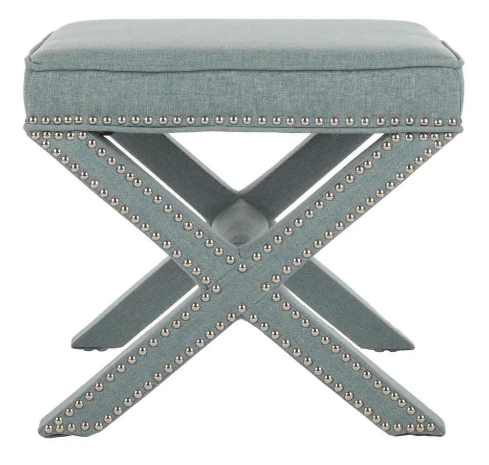 Palmer Ottoman   Silver Nail Heads
