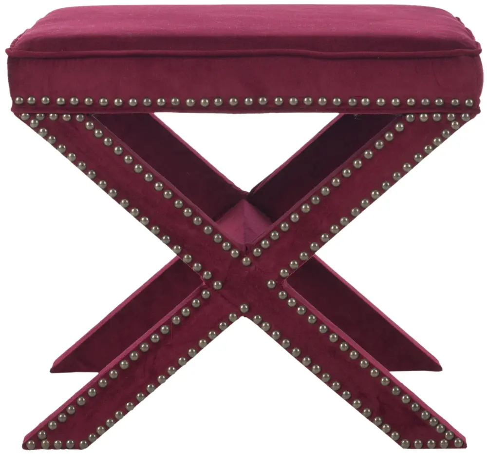 Palmer Ottoman   Brass Nail Heads