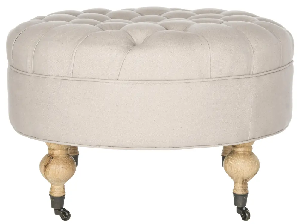 Clara Tufted Round Ottoman