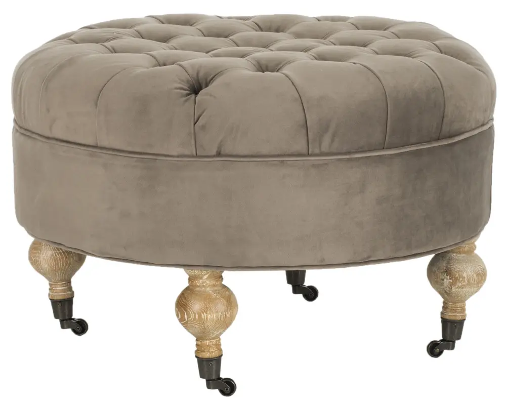 Clara Tufted Round Ottoman