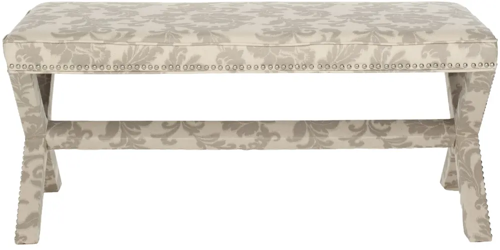 Melanie Extended Bench - Silver Nail Heads