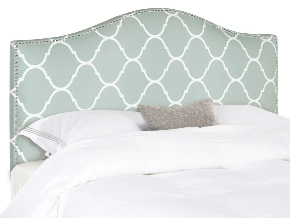 Connie Bluestone Lattice Headboard   Silver Nail Head