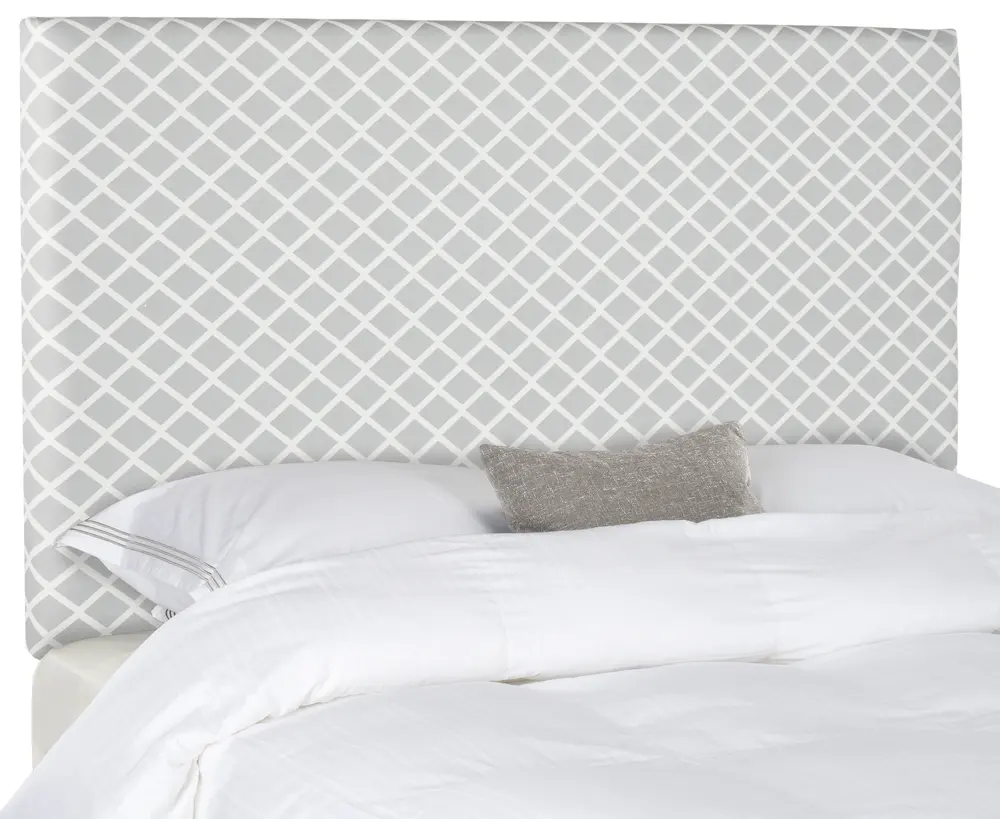 Sydney Grey & White Lattice Headboard